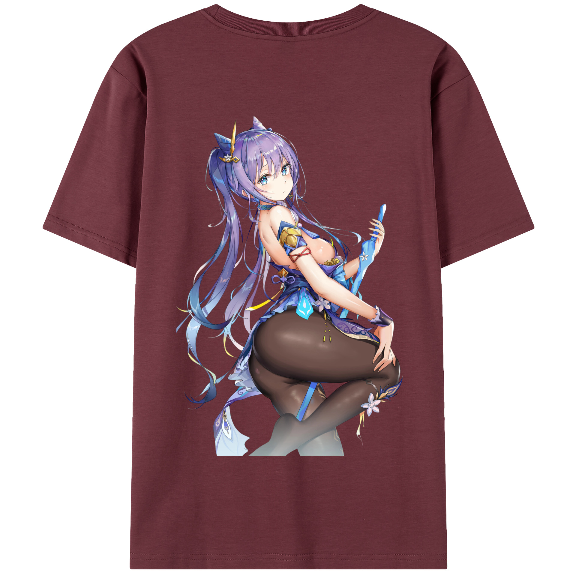 げんし神 刻晴 こくせい genshin Kokusei 綿100％半袖Tシャツ（背面プリント）